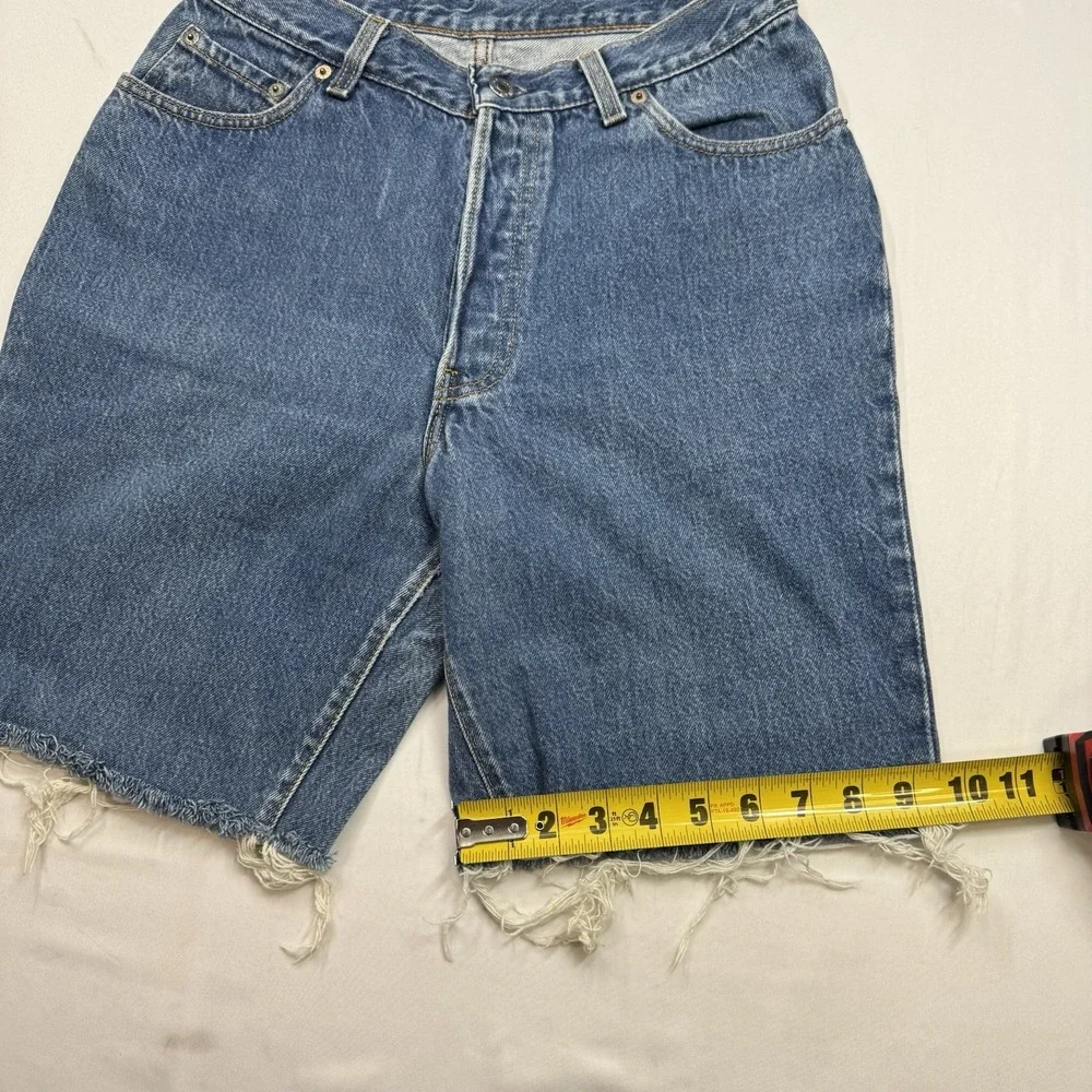 Vintage VTG Levi's 501 90s Shorts Fits 27x9 Made in USA Denim Cut Off‎ Jorts